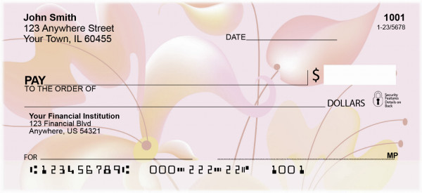 Spaced Flowers Personal Checks