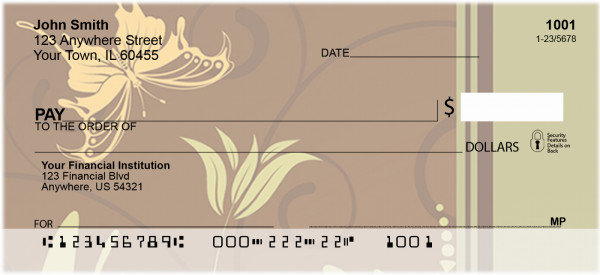 Fall Filigree Stripes Personal Checks