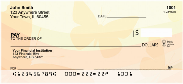 Rainbow Of Butterflies Personal Checks