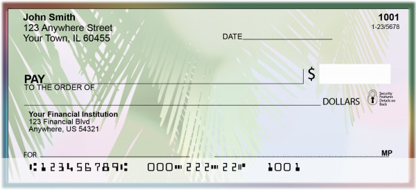 Festive Palms Personal Checks