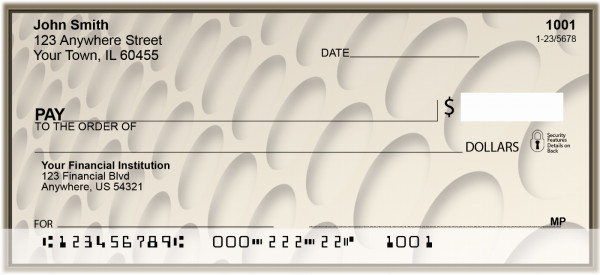 Taupe Circles Personal Checks