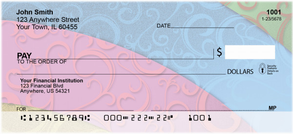 Rainbow Filigree Personal Checks