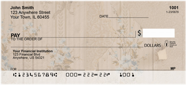 Victorian Vintage Paper Personal Checks