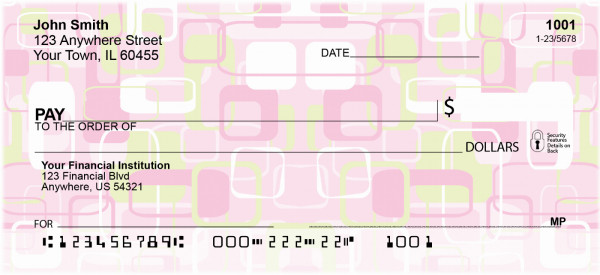 Retro Shapes Top Tear Personal Checks