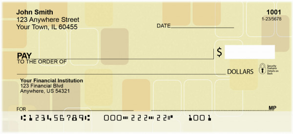 Retro Square Personal Checks