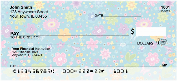 Spring Flower Personal Checks
