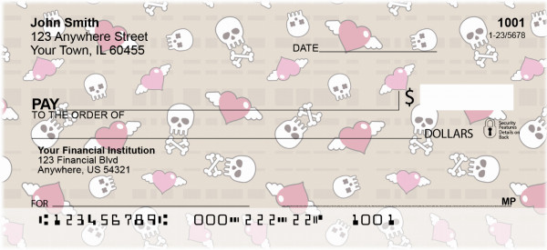 Skulls & Hearts Personal Checks
