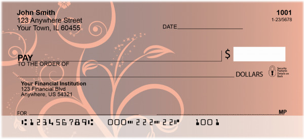 Floral Silhouette Personal Checks