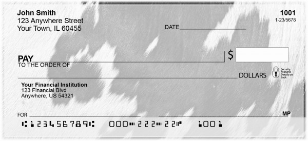 Cowhide Personal Checks