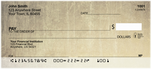 Grunge Personal Checks