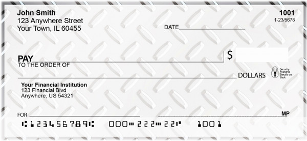 Diamond Plate Texture Personal Checks