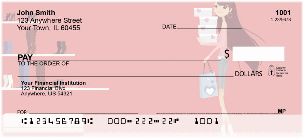 Girly Shoes and Nails Personal Checks
