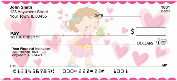 Young Girl Princess Personal Checks