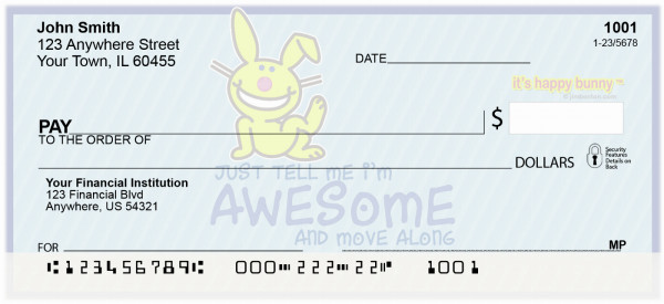 It's Happy Bunny Cute Personal Checks