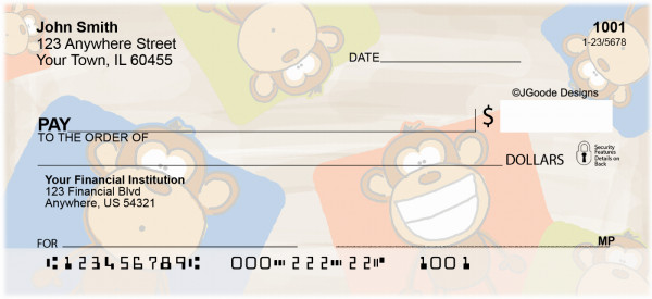 Jen Goode's Monkeys Personal Checks