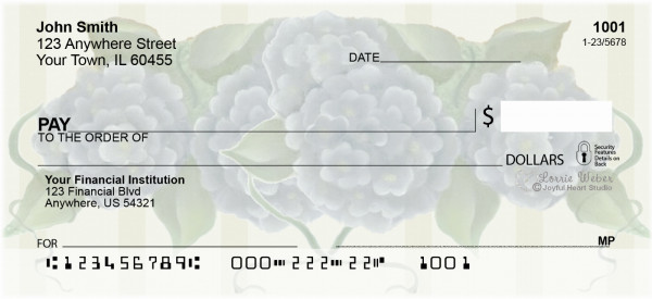 Flowers Personal Checks by Lorrie Weber