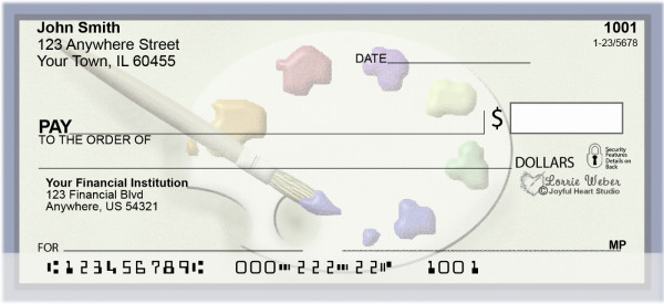 Brush and Palette & Artist's Tools Checks by Lorrie Weber