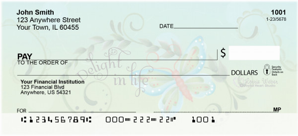 Butterfly Swirls Checks by Lorrie Weber