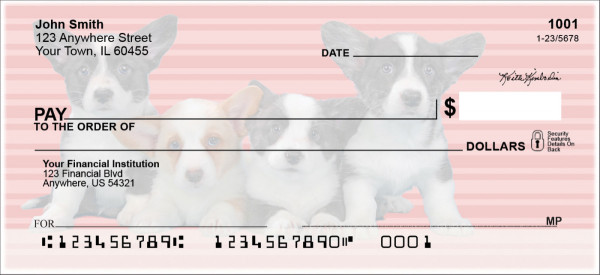 Corgi Pups Keith Kimberlin Personal Checks
