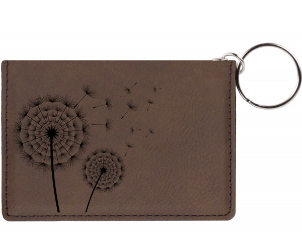 Make A Wish Engraved Leather Keychain Wallet