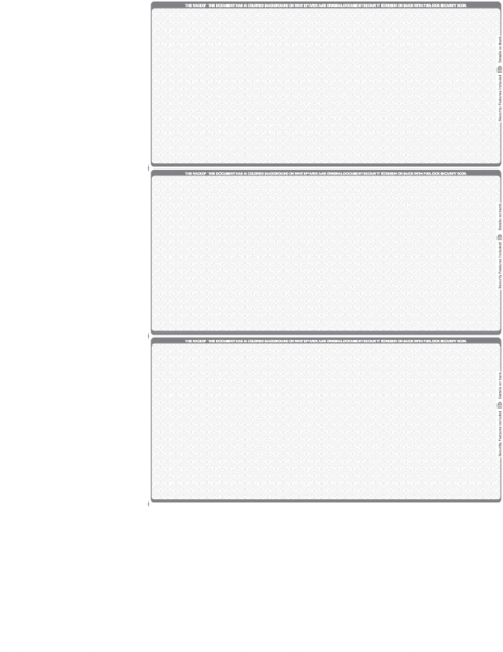 Blank Grey Safety 3 Per Page Wallet Checks