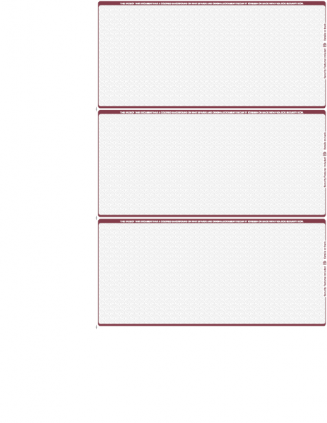 Blank Wallstreet 3 Per Page Wallet Checks