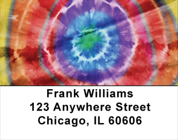 Tie Dye Retro Address Labels