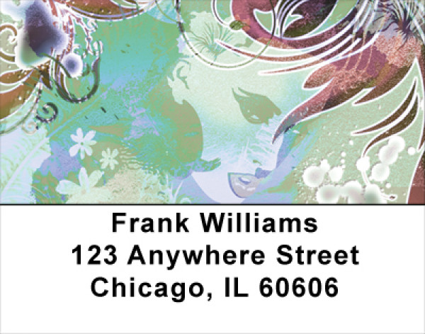 Abstract Of Women Address Labels