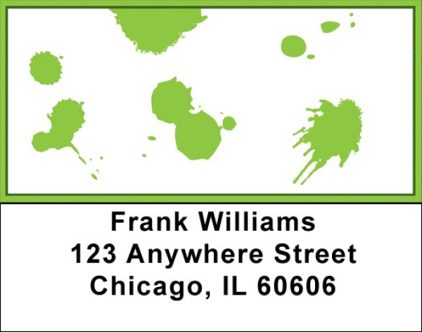 Paint Drops Address Labels