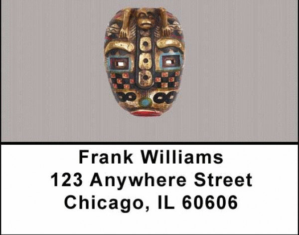 African Masks Address Labels