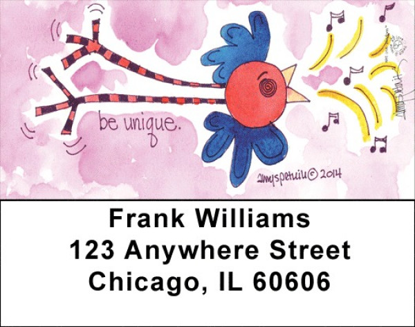 Motivating Birds Address Labels