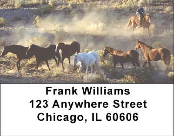 Wild Horse Roundup Address Labels