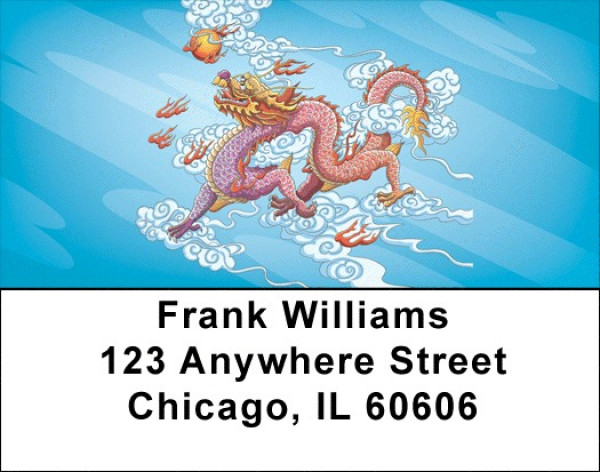 Mystical Dragons Address Labels