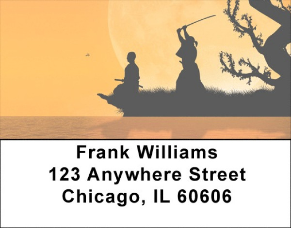 Ninja vs Samurai Address Labels