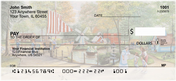 Amusement Park Scenes Personal Checks