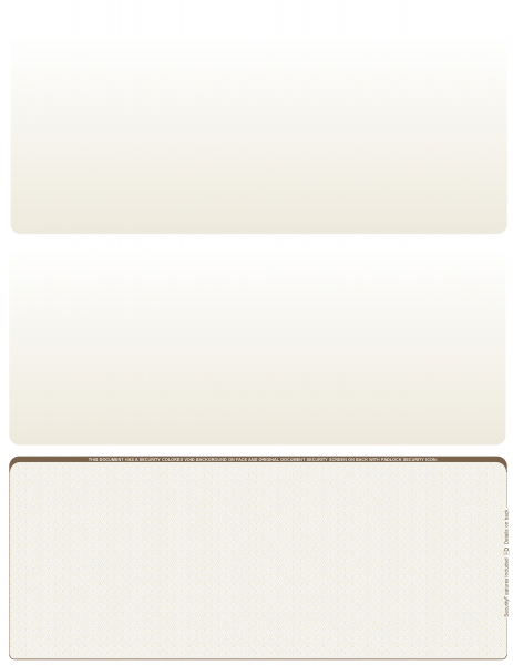 Tan Safety Blank Bottom Laser Checks