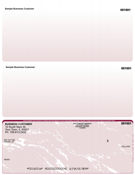 Burgundy Marble Bottom Laser Checks