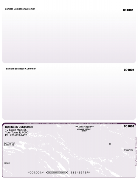 Violet Marble Bottom Laser Checks