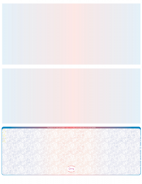 Blue Red Blank High Security Bottom Laser Checks