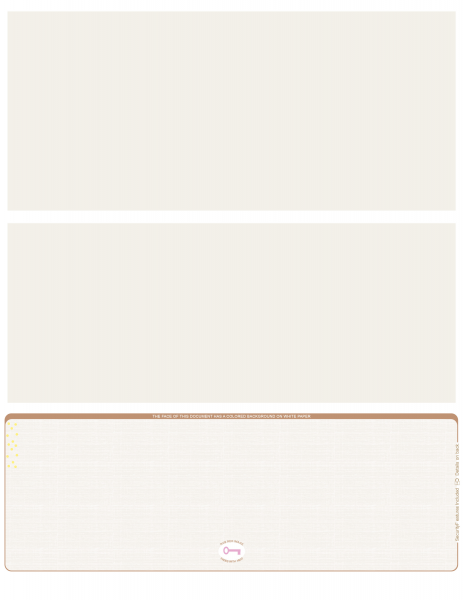 Tan Safety Blank High Security Bottom Laser Checks