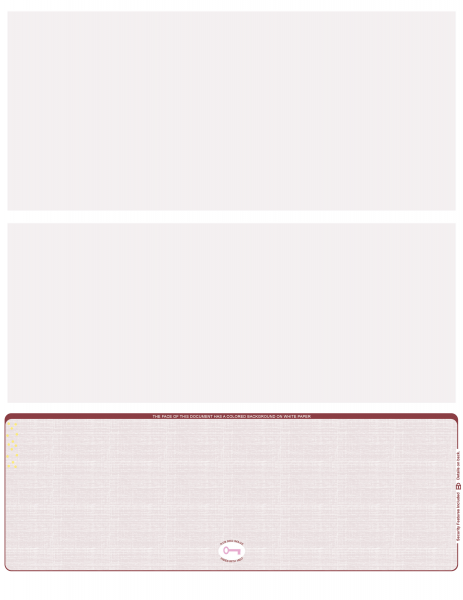 Burgundy Safety Blank High Security Bottom Laser Checks