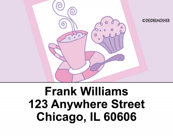 Coffee & Muffin by Deidre Mosher Address Labels