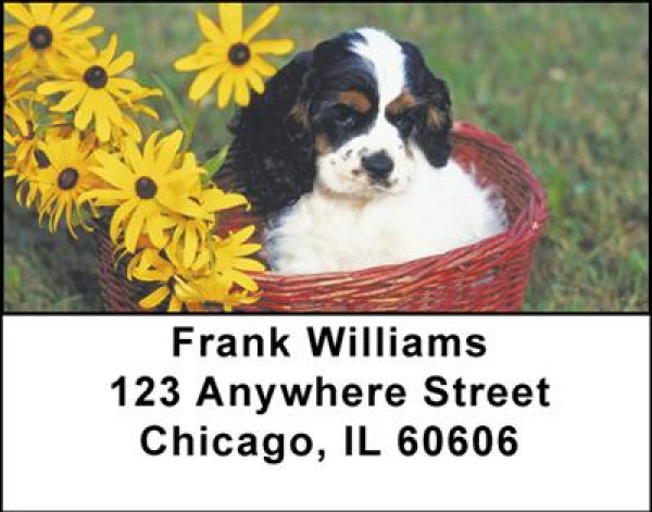 Cocker Spaniel Puppies Address Labels
