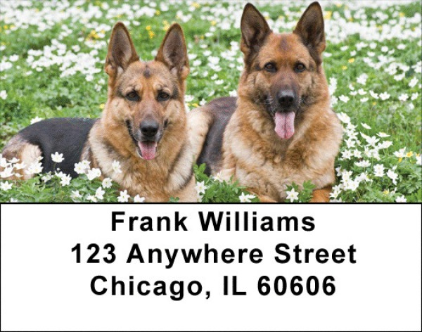 German Shepherd Address Labels