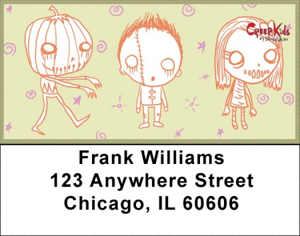 Dr. Krinkles' Creep Kids Address Labels