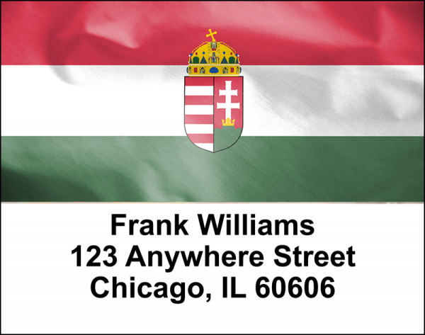 Hungarian Flag Address Labels