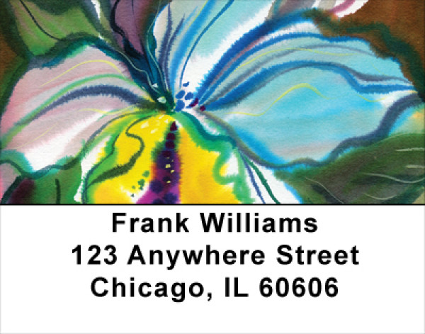 Romantic Watercolor Orchids Address Labels