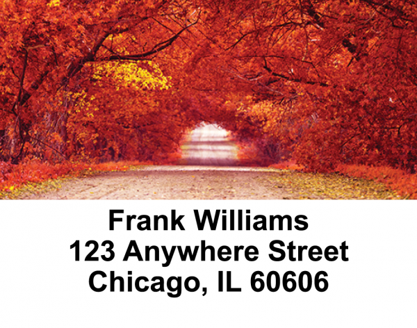 Autumn Roads Address Labels