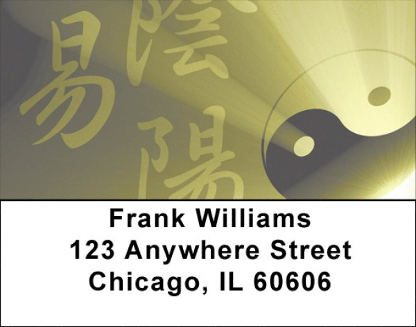 Stylistic Yin Yang Address Labels