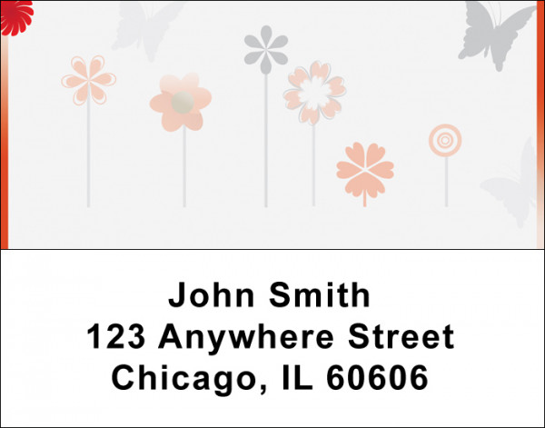 Butterflies Floating Address Labels